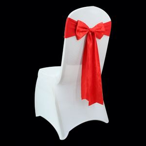 Cintas Decorativas de Alta Calidad para Sillas de Boda, Lazos de Satén Rojos con Mariposas para Cubiertas de Sillas de Eventos - Product Image 6