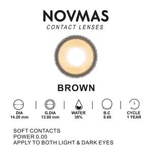 Lentilles de contact souples Novmas HEMA avec motif circulaire et options de correction - Product Image 1