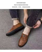 Nuevos Zapatos Casuales Británicos de Moda para Hombre, Versátiles y Cómodos, de Color Sólido en un Solo Tono
