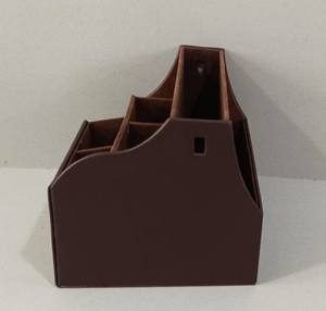 Organizador de Escritorio de Dos Niveles para CFO, Bandeja de Cuero Sintético Gris, Accesorios de Oficina para Mujer, Clasificador de Correo y Buzón de Correo de <span class=keywords><strong>Gefu</strong></span> - Product Image 4