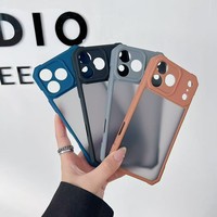 Coque arrière antichoc givrée pour iPhone 17 Pro Max, compatible avec iPhone 17 Air, 16, 15, 14, 13, 12, 11 – Étui de protection en TPU+PC
