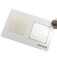 Carte de visite NFC personnalisée de luxe en métal doré avec code QR, puce NFC 213 215 216 pour le réseautage intelligent