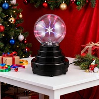 Boule de plasma sphérique interactive à activation tactile pour fêtes, lampe à plasma statique pour chambre d'adolescent, ornement de comptoir – Fourniture directe usine