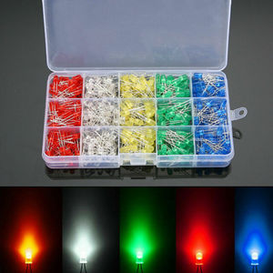 Kit de diodos LED de 5 mm, 500 piezas, 5 colores surtidos para proyectos electrónicos - Product Image 2