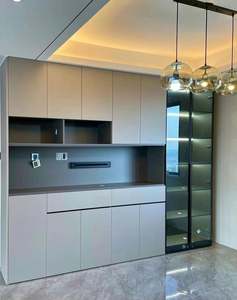 Armoire à vin en mélamine minimaliste, résistante à l'humidité, simple et généreuse, armoire à vin en verre, armoire murale - Product Image 4