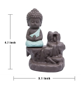 Custom <strong>Incense</strong> <strong>Burner</strong> <strong>Back</strong> <strong>Flow</strong> Tower Cones Sticks Holder Ceramic Porcelain Buddha Monk - Product Image 6