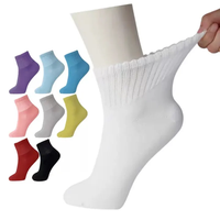 Chaussettes Diabétiques en Coton de Haute Qualité pour Hôpital, Unisexe, Super Douces, Tricotées, Mi-Mollet, Amorti Lâche, Sans Couture, Respirantes