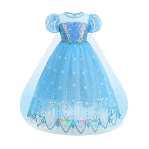 TV & film habiller Sequin princesse <span class=keywords><strong>reine</strong></span> <span class=keywords><strong>des</strong></span> <span class=keywords><strong>neiges</strong></span> Costumes bulle manches fille Cosplay glace <span class=keywords><strong>robe</strong></span> <span class=keywords><strong>de</strong></span> noël fête d'anniversaire Cosplay - Product Image 2