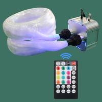 Kit de plafonnier LED RVBW 32W à double trou avec fibres optiques scintillantes, contrôle par application, intensité variable, certifié CE, garantie 1 an