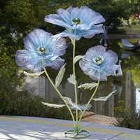 Grandes fleurs artificielles avec support, florales artisanales pour jardin, mariage, fête, hôtel, bureau, galerie d'art, vitrine