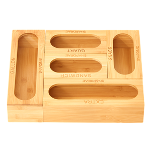 High Quality Foil and Plastic Wrap Ziploc Organizer Customize Different Openings Kitchen Bamboo Ziplock Bag Storage Organizer