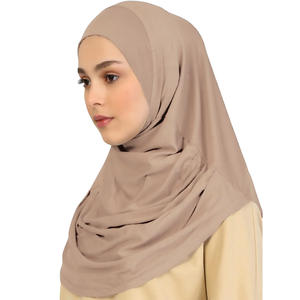 Stylish &amp; Breathable Polyester <strong>Hijab</strong> &amp; African Turban Instant Muslim Loose Jersey Headscarf for Women for Daily Wear in Autumn - Product Image 2