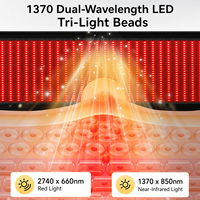 Matras LED Inframerah Dekat Merah Ukuran Besar 1800x800mm, Bantalan Cahaya Seluruh Tubuh untuk Meredakan Nyeri pada Tangan, Kaki, dan Payudara, Pasokan Pabrik OEM ODM