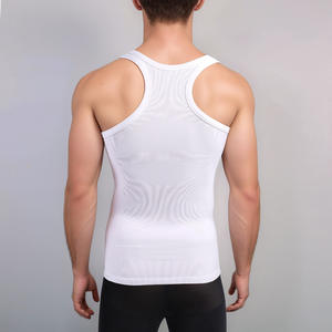 Gilet a compressione da uomo con spalline larghe corsetto Spandex modellante petto in maglia Shapers termici senza maniche per il controllo della pancia - Product Image 2