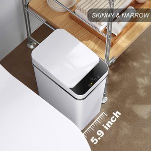 Factory Wholesale Portable Intelligent <b>Automatic</b> Kitchen Waste <b>Bins</b> Charging Dust Exhausting Plastic Smart Garbage Trash Can - Product Image 2