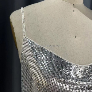 Fashion <strong>Sparkle</strong> Chainmail <strong>Top</strong> Strap Backless <strong>Silver</strong> Metal Mesh <strong>Top</strong> - Product Image 4