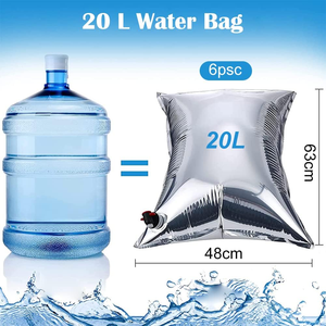 En Stock 5L 10L <span class=keywords><strong>20L</strong></span> Transparent aluminisé pliable de stockage d'eau de secours <span class=keywords><strong>bidon</strong></span> sac liquide stérile aseptique BIB sac avec <span class=keywords><strong>robinet</strong></span> - Product Image 5