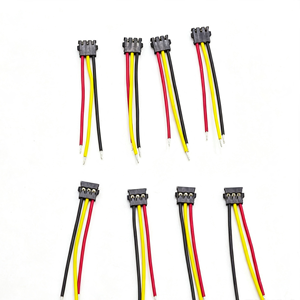 Konektor Plastik Hitam 3-Pin Kustom dengan Kabel Pre-crimped untuk Papan Kontrol Peralatan Rumah Tangga, Sinyal & Kabel Daya - Product Image 3