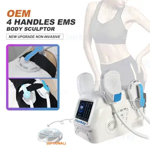 4 Handles ems Muscle Stimulation Weight Lose Fat Reduction Body Shaping Beauty Sculpting Muscle Building Instrument