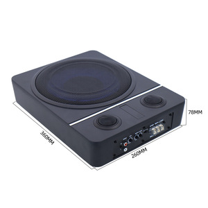 Subwoofer ultra fin de 10 pouces avec deux tweeters, système audio de voiture 12V 24V, sortie stéréo, matériau en alliage d'aluminium - Product Image 4