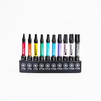 Embouts de tournevis Torx à impact robustes et magnétiques en acier S2, embouts de perçage à rallonge longue en acier, têtes hexagonales avec support de base