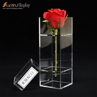 Sunyu Boîte à fleurs en acrylique transparent personnalisée en usine Boîte cadeau en gros pour la Saint-Valentin pour présentoirs