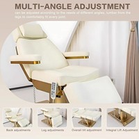 Lit électrique de salon de beauté du visage à 3 moteurs Unirelax Table de traitement de massage médical et spa Chaise de podologie Lit de tatouage esthétique
