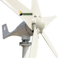 Éolienne horizontale à roue libre, générateur d'énergie libre, Windrad 800w 1000w, onduleur d'énergie éolienne, batterie au lithium hybride 600w