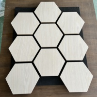Panneau acoustique insonorisant haute densité, panneau acoustique géométrique 3D, matériaux muraux en PET résistants aux chocs, panneau acoustique