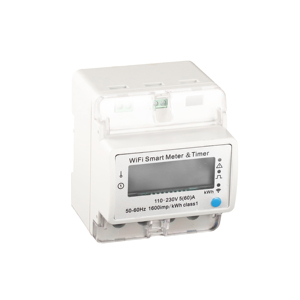 Contatore di Energia Monofase 110V-230V 5(60)<span class=keywords><strong>A</strong></span> con WIFI, Schermo LCD e Timer, Misuratore KWH DC, Facile Installazione su Guida DIN - Product Image 4