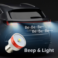 Lampe de recul universelle 105 dB DC 12V/24V LED avec sonnerie et lumière, compatible P21W, 1156, BA15S