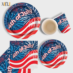 Xieli Juego De Vajilla De Suministros Para Fiestas Patrióticas Vajilla De Fiesta Para La Celebración Del <span class=keywords><strong>4</strong></span> De <span class=keywords><strong>Julio</strong></span> - Product Image 2
