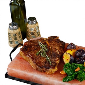 Plaque de cuisson en sel rose de l'Himalaya naturel sculpté, plateau en fer, dalles de sel de l'Himalaya, briques de sel faites à la main, vente en gros - Product Image 1