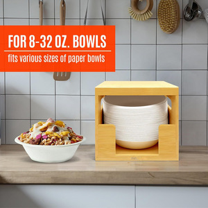 <b>Bamboo</b> Storage Box For Plates And Bowls Rectangle 18L Standing Type Kitchen Organizer Tidy Desktop <b>Container</b> - Product Image 3
