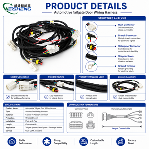 Cablaggio Personalizzato per Portellone Auto, Assemblaggio Cavi per Portiera Auto con Nastro in Tessuto OEM - Product Image 3
