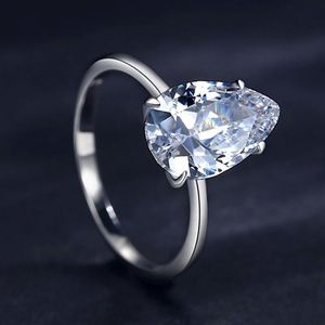 Anillo de Boda de Plata S925 con Diseños Modernos para Mujer, Anillo de Lujo con Imitación de Diamante - Product Image 5