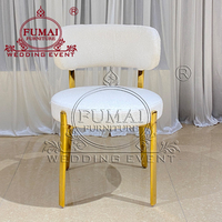 Chaise de salle à manger moderne en velours rembourrée avec pieds durables en acier inoxydable pour fêtes, mariages, extérieur et salon de villa