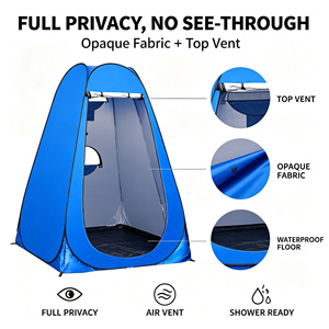 <span class=keywords><strong>Tente</strong></span> de <span class=keywords><strong>douche</strong></span> pop-up bleue économique, cabine de change portable pour extérieur, abri d'intimité pour camping et plage, <span class=keywords><strong>pas</strong></span> <span class=keywords><strong>cher</strong></span> - Product Image 3