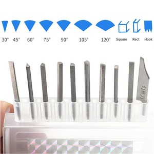 Dao khắc khí nén bằng thép vonfram, dụng cụ khắc trang sức siêu nhỏ, góc 30-180 độ, màu đen - Product Image 2