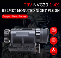 Marcool kacamata penglihatan malam, NVG20 1-4X20 Digital bermata satu dipasang di kepala untuk kegiatan luar ruangan-mendaki berkemah