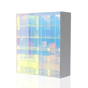 Iridescent Acrylic Display Case / Radiant Rainbow Display Cabinet for Mini Funko Pop Figures