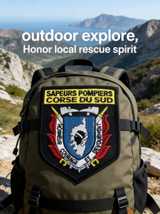 AWELLS – Écusson brodé authentique <span class=keywords><strong>de</strong></span> <span class=keywords><strong>pompier</strong></span> <span class=keywords><strong>français</strong></span> <span class=keywords><strong>de</strong></span> haute qualité, durable, pour collectionneurs et uniformes - Product Image 3