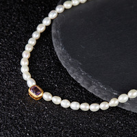 Colliers de luxe en argent sterling 925 avec pierres précieuses colorées et perles d'eau douce naturelles pour mariage