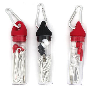 <span class=keywords><strong>Promo</strong></span> asli 3.5mm Plug kabel Gaming earbud dalam kasus dengan Carabiner - Product Image 1