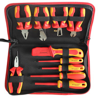 Lot de 10 outils isolés VDE pour l'énergie nouvelle : tournevis, pinces à bec effilé, pinces coupantes diagonales, couteau à câble, ensemble 1000V