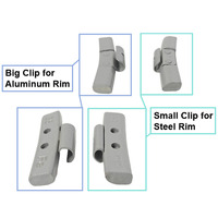 Poids d'équilibrage de roue en acier Toolon, nouveau gris, à clipser, avec grand clip, 60g >28 pouces pour jantes en aluminium, équilibrage des pneus