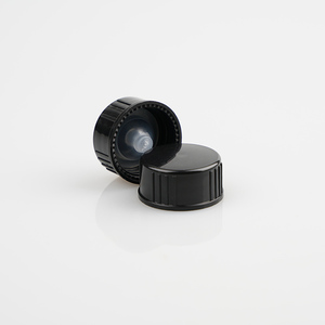 Bouchons à vis phénoliques en <span class=keywords><strong>plastique</strong></span> de revêtement de cône de joint noir de 20mm avec le <span class=keywords><strong>bouchon</strong></span> intérieur <span class=keywords><strong>conique</strong></span> en <span class=keywords><strong>plastique</strong></span> pour la bouteille ambre - Product Image 6