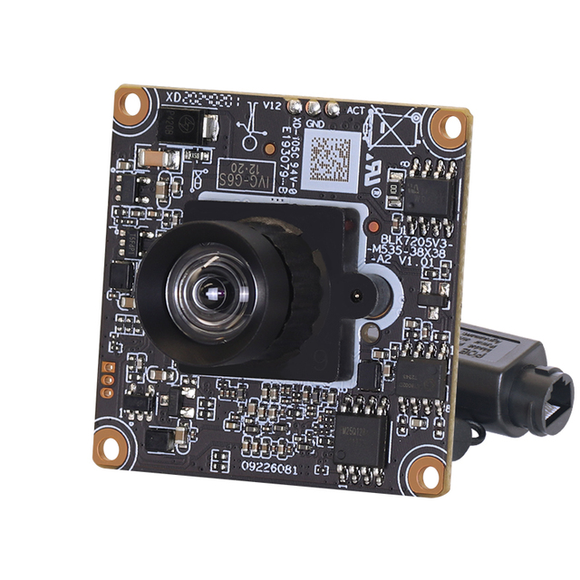 5MP 3.6mm 80degree Distortionless POE Webcam Imx335 Sensor H.265 0.0001Lux Mini IP Camera Module