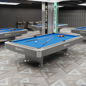 Mesa de Billar BaiYu de 9 pies de Alta Calidad, Fabricada en Madera Maciza, con Cojín de Pizarra y Patas de Madera Sólida, para Ocio en el Hogar, Estándar de Snooker y Billar - Product Image 2
