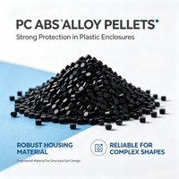 Granulés de plastique en alliage PC/ABS, qualité d'injection, certifiés ROHS, haute fluidité/haute résistance, UL94 1,5 mm V0, ignifuge pour